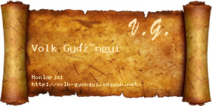 Volk Gyöngyi névjegykártya