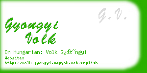 gyongyi volk business card